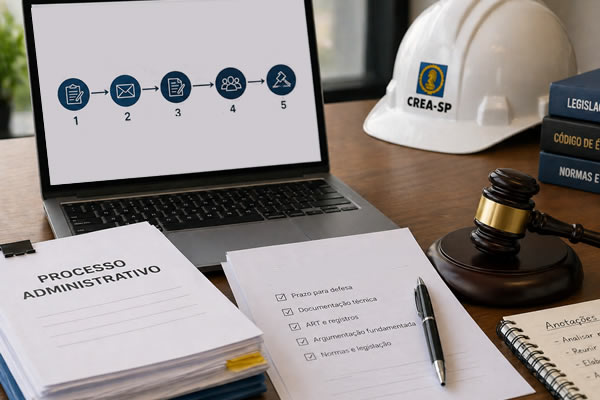 Processo Administrativo no Crea: Etapas, Direito de Defesa e Responsabilidade do Profissional